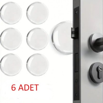 Şeffaf Silikon Mobilya ve Kapı Durdurucu Darbe Pedi 6'lı Set Şeffaf Silikon Mobilya ve Kapı Durdurucu Darbe Pedi 6'lı Set