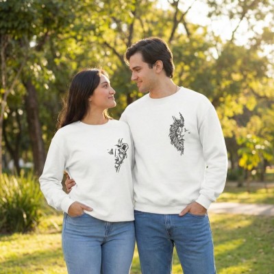 Sevgililer Günü Baskılı Oversize Bisiklet Yaka Sweatshirt - Beyaz Sevgililer Günü Baskılı Oversize Bisiklet Yaka Sweatshirt - Beyaz