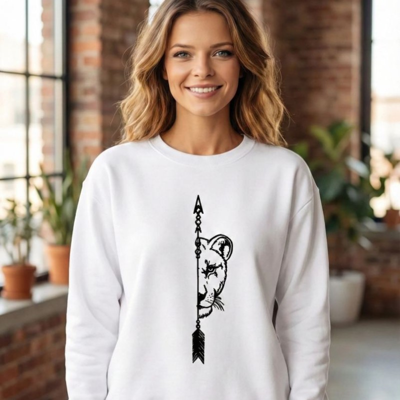 Sevgililer Günü Baskılı Oversize Bisiklet Yaka Sweatshirt - Beyaz Sevgililer Günü Baskılı Oversize Bisiklet Yaka Sweatshirt - Beyaz