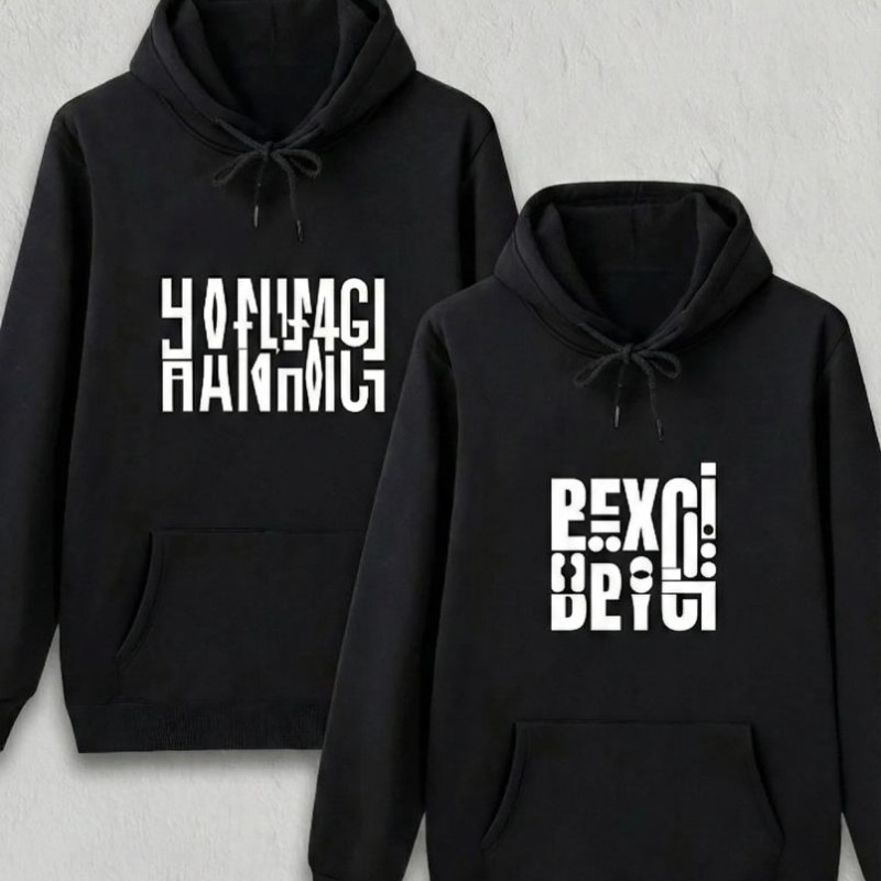 Sevgililer Günü Beyci Hediye Baskılı Oversize Kapüşonlu Sweatshirt - Siyah Sevgililer Günü Beyci Hediye Baskılı Oversize Kapüşonlu Sweatshirt - Siyah