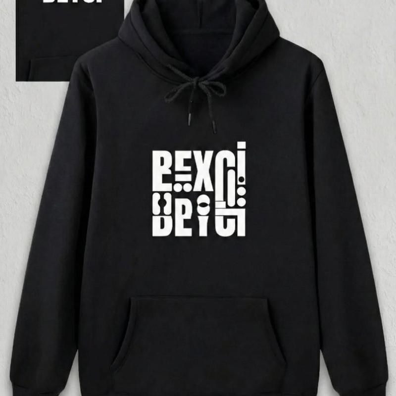 Sevgililer Günü Beyci Hediye Baskılı Oversize Kapüşonlu Sweatshirt - Siyah Sevgililer Günü Beyci Hediye Baskılı Oversize Kapüşonlu Sweatshirt - Siyah