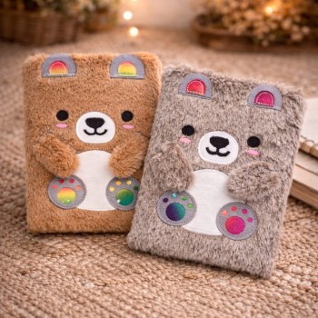 Sevimli Ayıcık Peluş Çizgili Defter Sevimli Ayıcık Peluş Çizgili Defter