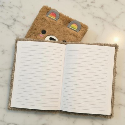 Sevimli Ayıcık Peluş Çizgili Defter Sevimli Ayıcık Peluş Çizgili Defter