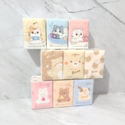 Sevimli Figürlü Çocuk Mendili 9'lu Paket Sevimli Figürlü Çocuk Mendili 9'lu Paket