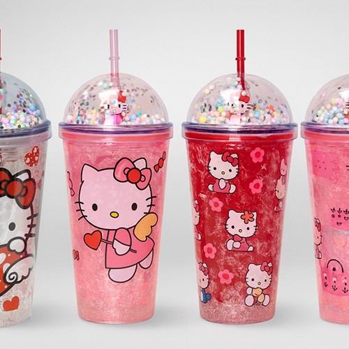 Sevimli Hello Kitty Pipetli Işıklı Boncuklu Suluk Bardak 400 ml Sevimli Hello Kitty Pipetli Işıklı Boncuklu Suluk Bardak 400 ml