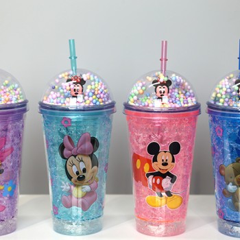 Sevimli Mickey Mouse Pipetli Işıklı Boncuklu Suluk Bardak 400 ml Sevimli Mickey Mouse Pipetli Işıklı Boncuklu Suluk Bardak 400 ml
