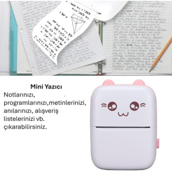 Sevimli Mini Taşınabilir Yazıcı Printer Sevimli Mini Taşınabilir Yazıcı Printer