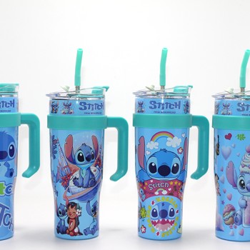 Sevimli Stitch Pipetli Termos Suluk Sevimli Stitch Pipetli Termos Suluk