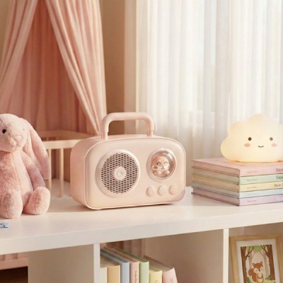 Sevimli Tasarımlı Taşınabilir Radyolu Bluetooth Hoparlör Pembe Sevimli Tasarımlı Taşınabilir Radyolu Bluetooth Hoparlör Pembe