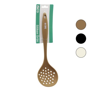 Silikon Kevgir - 28.5 cm Boyut - Renkli Silikon Saplı Silikon Kevgir - 28.5 cm Boyut - Renkli Silikon Saplı