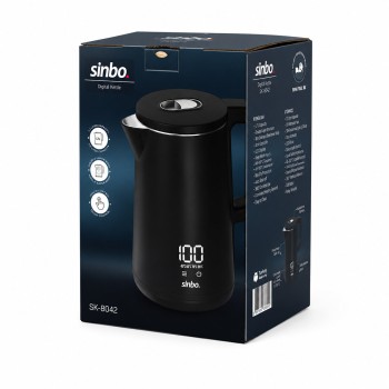 Sinbo 1.8 Litre Dijital Kettle - Dokunmatik Ekranlı - Akıllı Su Isıtıcısı 