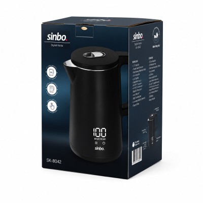 Sinbo 1.8 Litre Dijital Kettle - Dokunmatik Ekranlı - Akıllı Su Isıtıcısı 