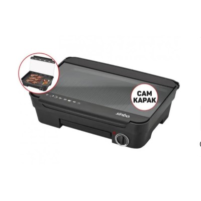 Sinbo Elektrikli Izgara Cam Kapaklı Sinbo Elektrikli Izgara Cam Kapaklı