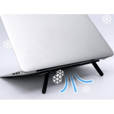 Siyah 2 Kademeli Katlanabilir ve Yapışkanlı Laptop Standı Siyah 2 Kademeli Katlanabilir ve Yapışkanlı Laptop Standı