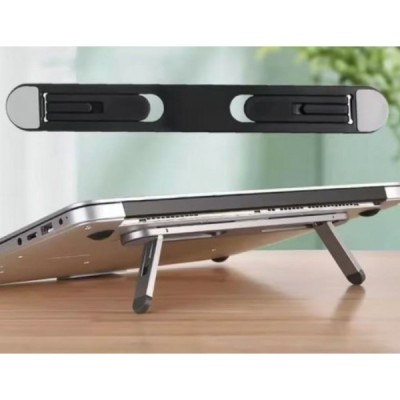 Siyah 2 Kademeli Katlanabilir ve Yapışkanlı Laptop Standı Siyah 2 Kademeli Katlanabilir ve Yapışkanlı Laptop Standı