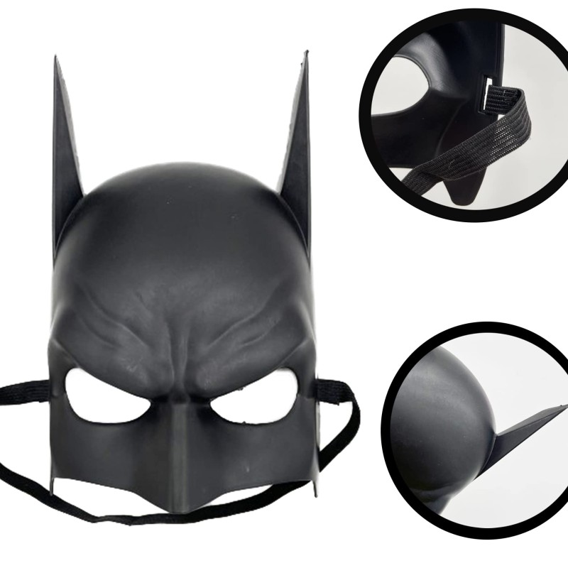 Siyah Çocuk Batman Maskesi Lastikli Siyah Çocuk Batman Maskesi Lastikli