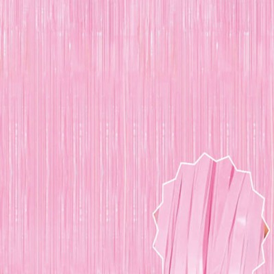 Soft Pembe Püsküllü Kapı Perdesi Soft Pembe Püsküllü Kapı Perdesi