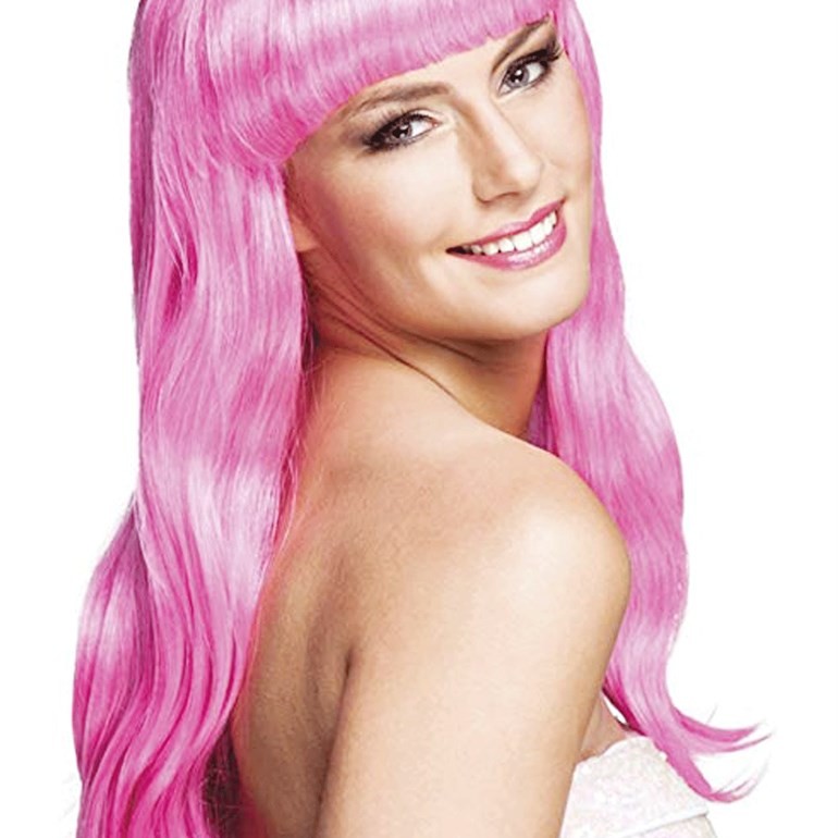Soft Pembe Uzun Parti Peruğu Soft Pembe Uzun Parti Peruğu