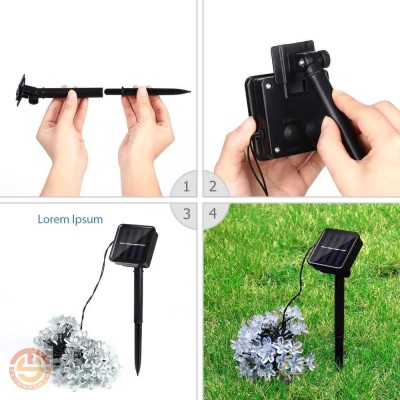 Solar 30 Ledli Çiçekli RGB Bahçe Aydınlatma Dekorasyon Güneş Enerjili Solar 30 Ledli Çiçekli RGB Bahçe Aydınlatma Dekorasyon Güneş Enerjili