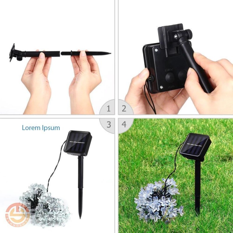 Solar 30 Ledli Çiçekli RGB Bahçe Aydınlatma Dekorasyon Güneş Enerjili Solar 30 Ledli Çiçekli RGB Bahçe Aydınlatma Dekorasyon Güneş Enerjili