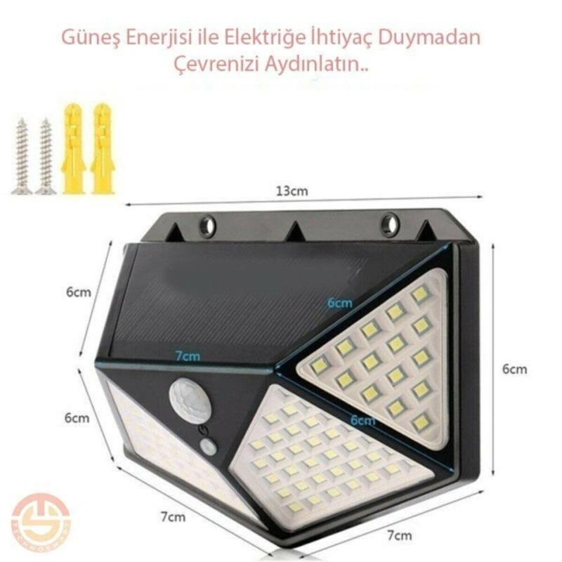 Solar Bahçe Aydınlatma Lambası 100 Led Solar Bahçe Aydınlatma Lambası 100 Led