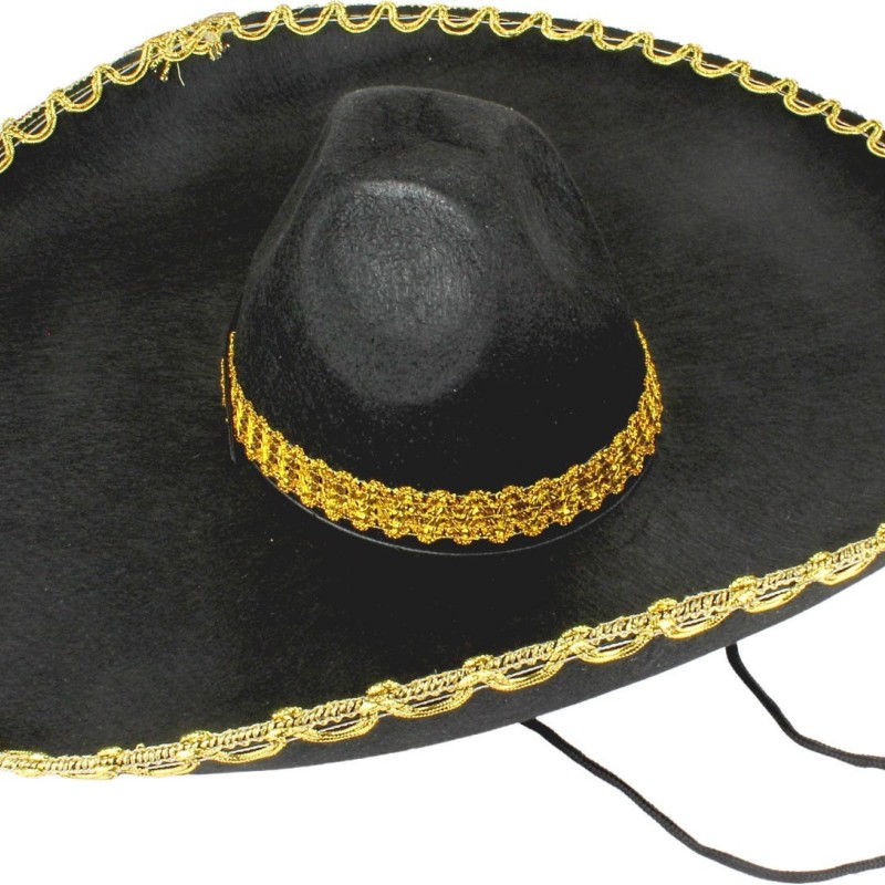 Sombrero Meksika Şapkası Altın Şeritli Yetişkin Boy Sombrero Meksika Şapkası Altın Şeritli Yetişkin Boy