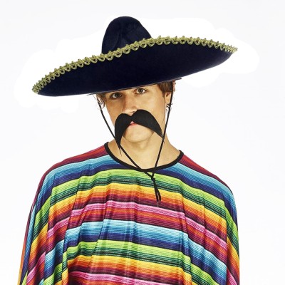 Sombrero Meksika Şapkası Altın Şeritli Yetişkin Boy Sombrero Meksika Şapkası Altın Şeritli Yetişkin Boy