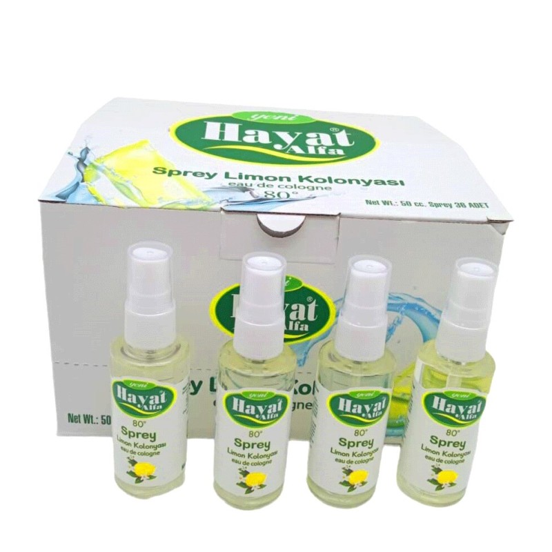 Sprey Kolonya - 50 ml - Limon Kolonyası - 80° Sprey Kolonya - 50 ml - Limon Kolonyası - 80°