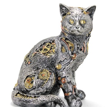 Steampunk Polyester Kedi Figürü Model 1 Steampunk Polyester Kedi Figürü Model 1