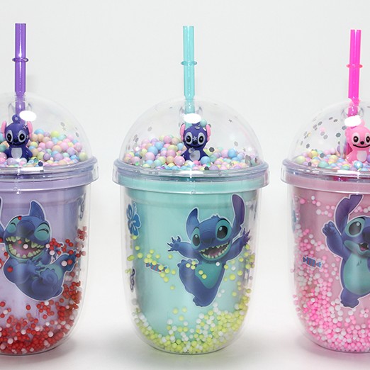 Stitch Figürlü Pipetli Kapaklı Kupa Bardak Stitch Figürlü Pipetli Kapaklı Kupa Bardak