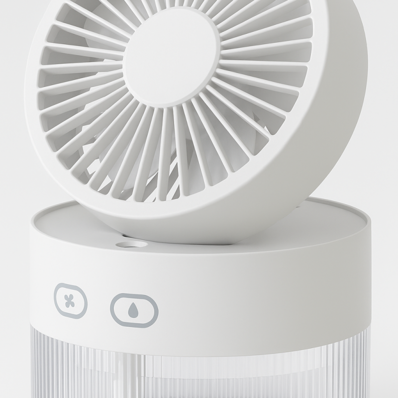 Su Spreyli Katlanır Başlıklı USB Mini Fan Su Spreyli Katlanır Başlıklı USB Mini Fan