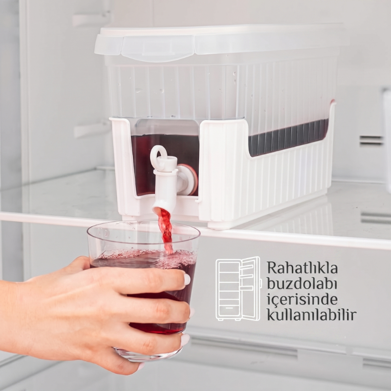Su ve Meşrubat Sebili - Buzdolabı Uyumlu - Musluklu - Kapaklı Su ve Meşrubat Sebili - Buzdolabı Uyumlu - Musluklu - Kapaklı