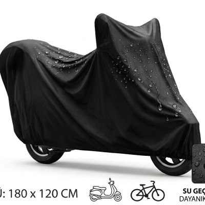 Su ve Toz Geçirmez Motosiklet ve Scooter Koruma Brandası 180x120 cm Su ve Toz Geçirmez Motosiklet ve Scooter Koruma Brandası 180x120 cm