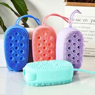 Süngerli Silikon Banyo Kesesi Süngerli Silikon Banyo Kesesi