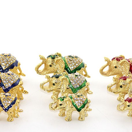 Swarovski Taşlı 3'lü Fil Figürü Model 1 Swarovski Taşlı 3'lü Fil Figürü Model 1