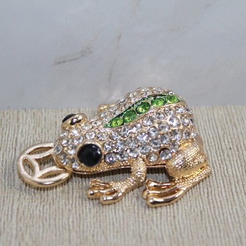 Swarovski Taşlı Minik Figür - Kurbağa Swarovski Taşlı Minik Figür - Kurbağa