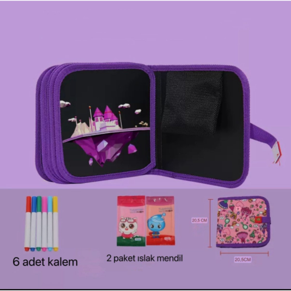 Temizlenebilir Renkli Çizim Defteri Temizlenebilir Renkli Çizim Defteri