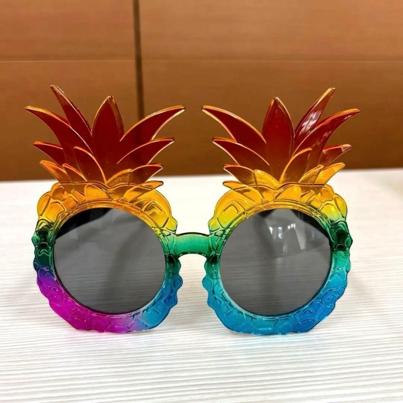 Tropikal Ananas Tasarımlı Renkli Hawaii Parti Gözlüğü Tropikal Ananas Tasarımlı Renkli Hawaii Parti Gözlüğü