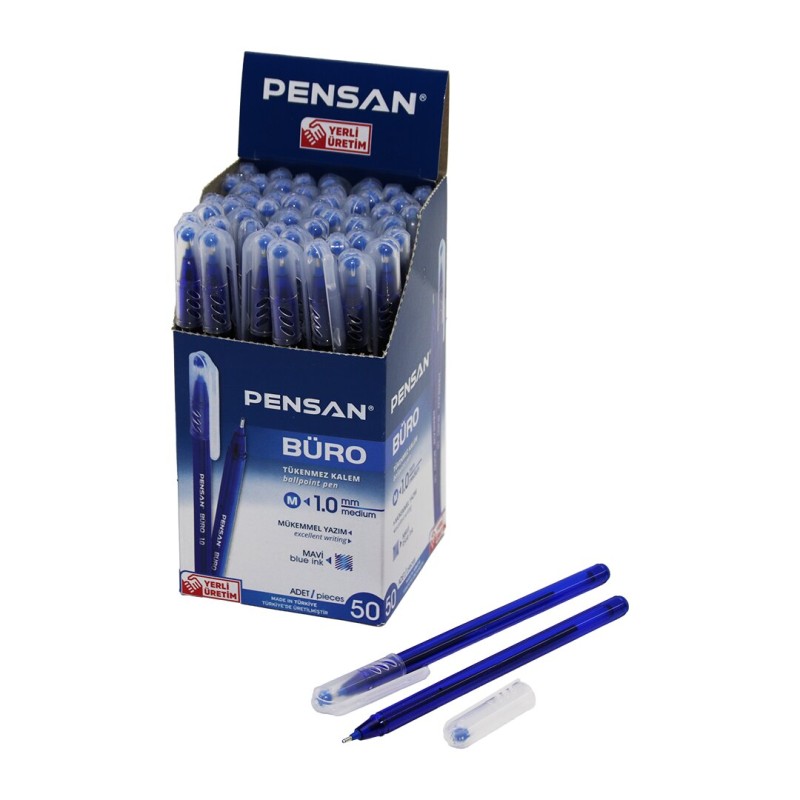 Tükenmez Kalem - Mavi Renk - 1.0 mm Medium Uç Tükenmez Kalem - Mavi Renk - 1.0 mm Medium Uç