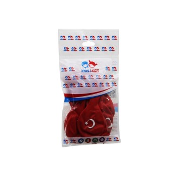 Türk Bayrağı Desenli Balon - 10'lu Paket Türk Bayrağı Desenli Balon - 10'lu Paket
