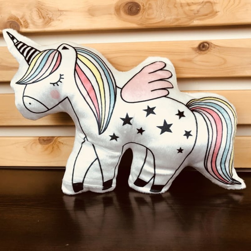 Unicorn Tasarımlı Yumuşak Peluş Yastık Unicorn Tasarımlı Yumuşak Peluş Yastık
