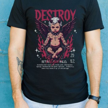 Unisex Oversize 24/1 Penye DTF Baskılı Tişört - DTF106 Unisex Oversize 24/1 Penye DTF Baskılı Tişört - DTF106
