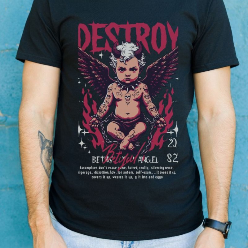 Unisex Oversize 24/1 Penye DTF Baskılı Tişört - DTF144 Unisex Oversize 24/1 Penye DTF Baskılı Tişört - DTF144