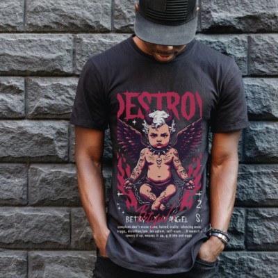Unisex Oversize 24/1 Penye DTF Baskılı Tişört - DTF144 Unisex Oversize 24/1 Penye DTF Baskılı Tişört - DTF144