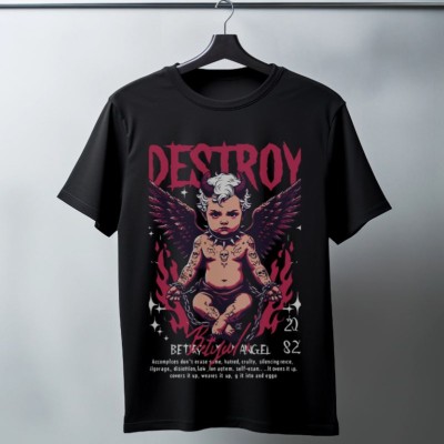 Unisex Oversize 24/1 Penye DTF Baskılı Tişört - DTF144 Unisex Oversize 24/1 Penye DTF Baskılı Tişört - DTF144