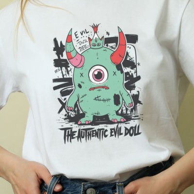 Unisex Oversize 24/1 Penye DTF Baskılı Tişört - DTF165 Unisex Oversize 24/1 Penye DTF Baskılı Tişört - DTF165