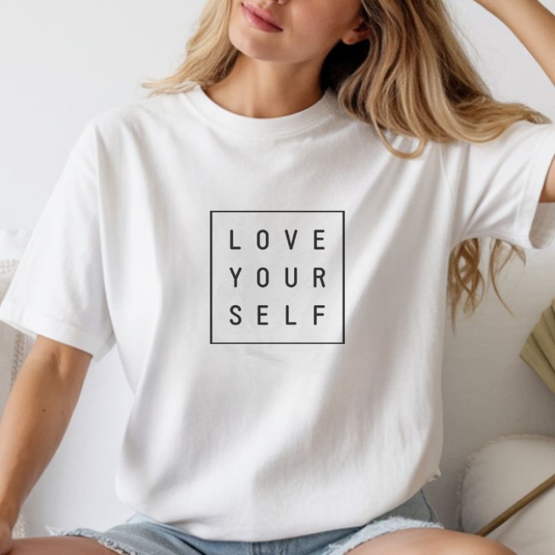 Unisex Oversize 24/1 Penye DTF Baskılı Tişört - DTF245