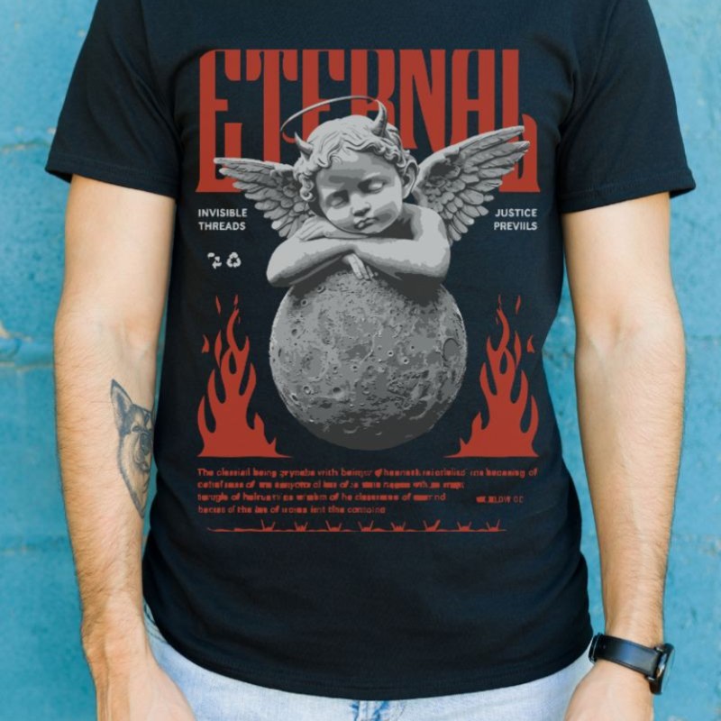 Unisex Oversize 24/1 Penye DTF Baskılı Tişört - DTF86 Unisex Oversize 24/1 Penye DTF Baskılı Tişört - DTF86