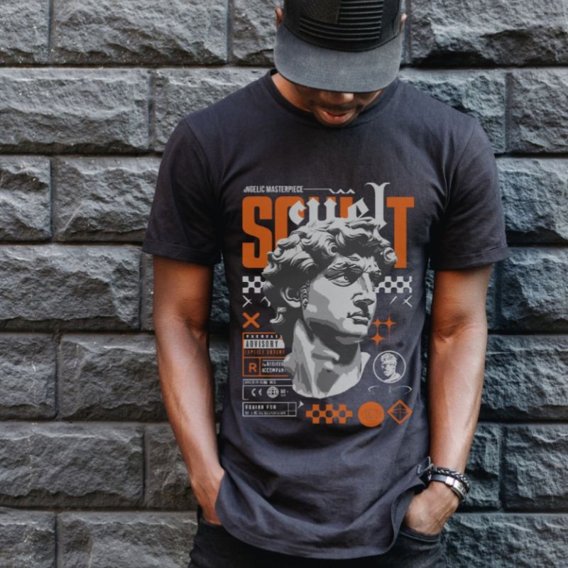 Unisex Oversize 24/1 Penye DTF Baskılı Tişört - DTF90 Unisex Oversize 24/1 Penye DTF Baskılı Tişört - DTF90