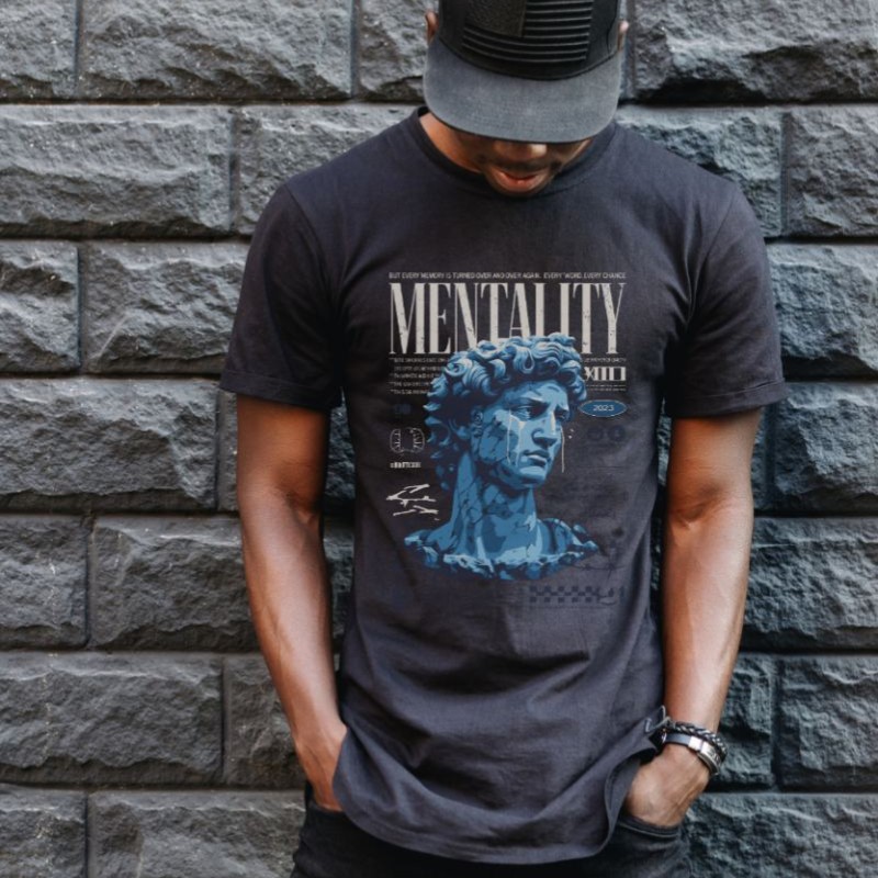 Unisex Oversize 24/1 Penye DTF Baskılı Tişört - DTF95 Unisex Oversize 24/1 Penye DTF Baskılı Tişört - DTF95